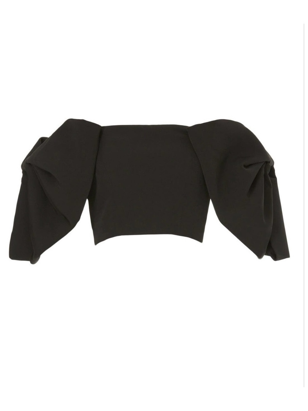 Toccin~Off-Shoulder~Bow-Sleeved Black Crop Top~Size 4~$395~ - Picture 5 of 8